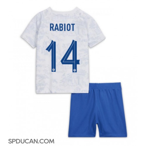 Dječji Nogometni Dres Francuska Adrien Rabiot #14 Gostujuci SP 2022 Kratak Rukav (+ Kratke hlače)